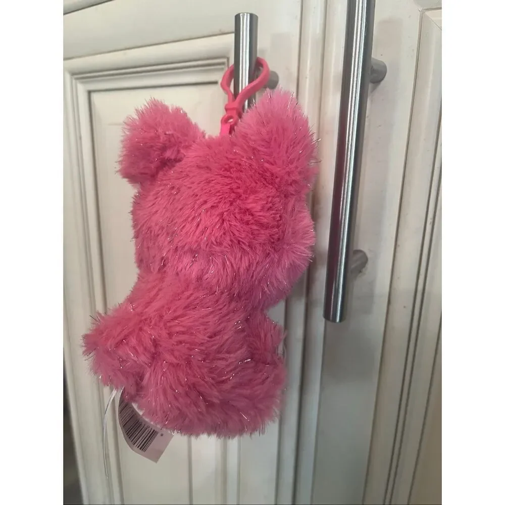 NWOT La Babies Pink Mimi Sparkle Monster Plush Clip-On Keychain Stuffed Toy